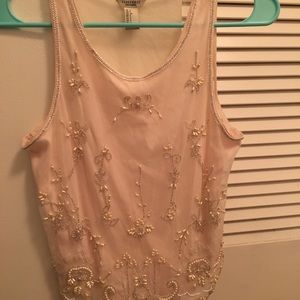 Pink beaded tank